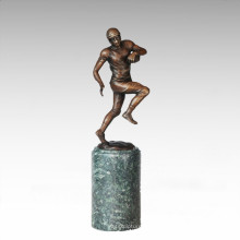 Sport Figure Statue Rugby Player Bronze Sculpture TPE-712